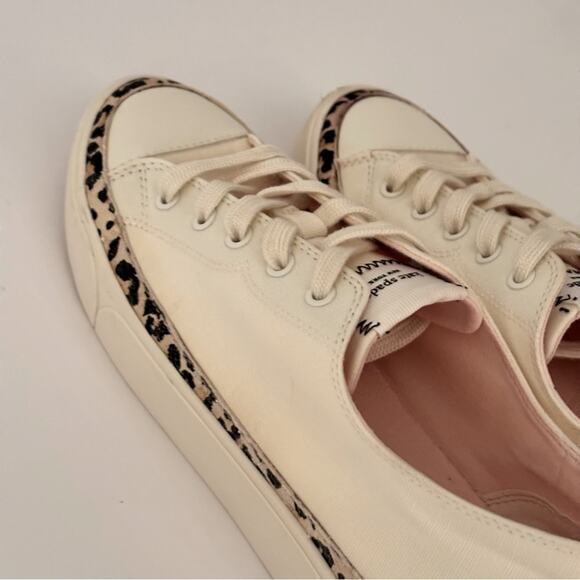 Kate Spade Kaia Cream and Leopard Print Women's Canvas Sneakers size 9.5 - Picture 8 of 11
